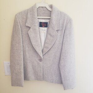 Imagine Me Women's Wool Blend Gray Blazer Notched Lapel
